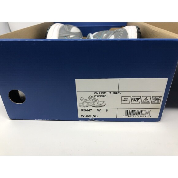 Reebok Women’s 6 M Composite Toe Performance Cross Trainer RB447 Grey White - Picture 5 of 12